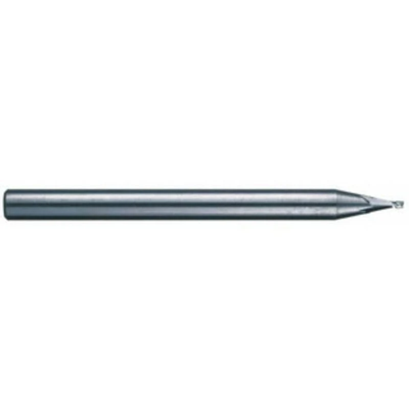 RobbJack 0.031, 0.0465 LOC, 1/8 Shank Diam, 1-1/2 OAL, 4 Flute, Solid Carbide Square End Mill Single End, Uncoated, S...